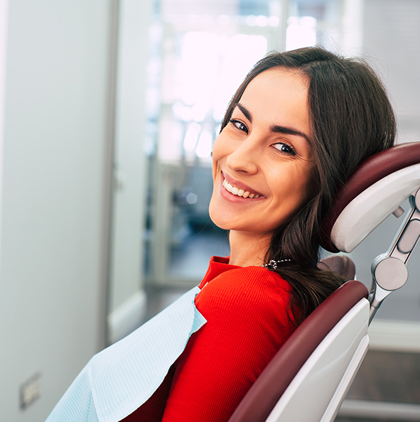 woman at the dentist